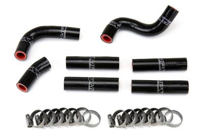 HPS Performance - HPS 57-1344-BLK Black Heater Coolant Hose Kit for 96-97 Lexus LX450/FJ80 4.5L I6
