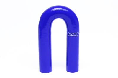 HPS Performance - HPS HTSEC180-150-BLUE 1.5" 38mm ID U-Bend ELB Coupler Hose 4-Ply Blue 180-DEG