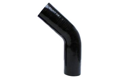 HPS Performance - HPS HTSEC45-200-BLK 2" 51mm ID Elbow Coupler Hose 4-Ply Black 45-DEG