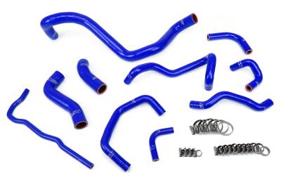HPS Performance - HPS 57-1838-BLUE Silicone Replace OEM Rubber Radiator Coolant Hoses