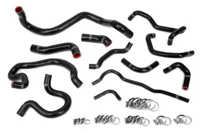 HPS Performance - HPS 57-2098-BLK Black Radiator Coolant Hose Kit for 99-06 Volkswagen Golf/GTI