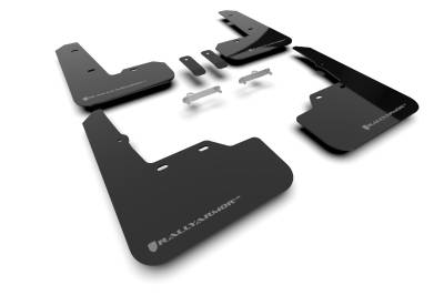 Rally Armor - Rally Armor MF92-UR-BLK/DGRY Black Mud Flap Dark Grey Logo