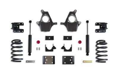 MaxTrac - MaxTrac KS331535-8 3"/5" Lowering Kit Spindles/Coils Ext/Crew Cab Cast Steel Arm