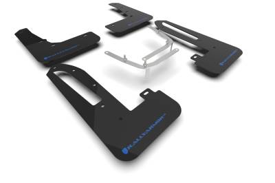 Rally Armor - Rally Armor MF97-UR-BLK-NB Black Mud Flap Nitrous Blue Logo