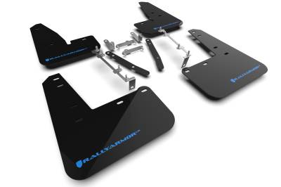 Rally Armor - Rally Armor MF89-UR-BLK-NB Black Mud Flap Light Blue Logo