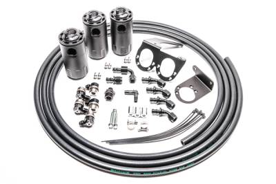 RADIUM Engineering - RADIUM Engineering 20-0566-FL TRIPLE Catch Can for Nissan R35 GT-R Fluid Lock