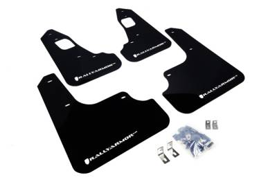 Rally Armor - Rally Armor MF10-UR-BLK/WH Black Mud Flap White Logo