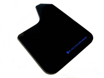 Rally Armor - Rally Armor MF12-BAS-BL Black Mud Flap Blue Logo
