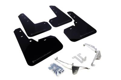 Rally Armor - Rally Armor MF26-UR-BLK/GRY Black Mud Flap Grey Logo