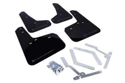 Rally Armor - Rally Armor MF27-UR-BLK/GRY Black Mud Flap Grey Logo