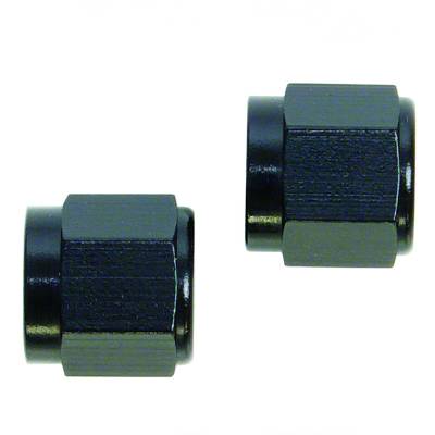SpeedFx - SpeedFX 560318BK Tube Nut -3AN Black Anodized Aluminum PAIR