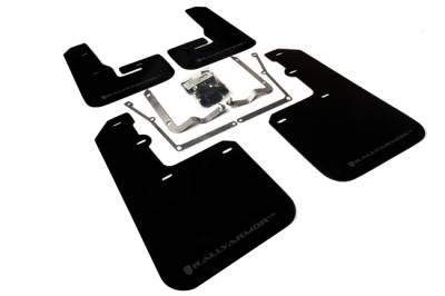 Rally Armor - Rally Armor MF42-UR-BLK/GRY Black Mud Flap Grey Logo