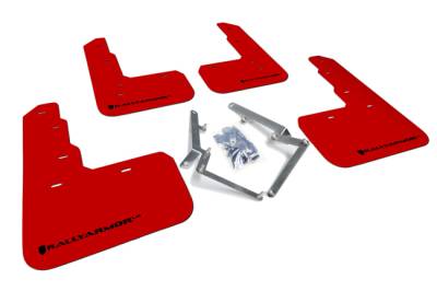 Rally Armor - Rally Armor MF47-UR-RD/BLK Red Mud Flap Black Logo