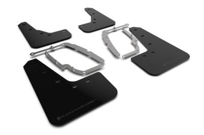 Rally Armor - Rally Armor MF62-UR-BLK/MBK Black Mud Flap Metallic Black Logo