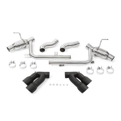 Mishimoto - Mishimoto MMEXH-CAM8-16AQTPBK Pro Axle-Back Exhaust Black for 16-24 Camaro SS