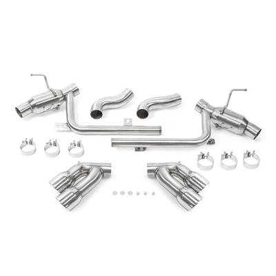 Mishimoto - Mishimoto MMEXH-CAM8-16AQTPP Camaro SS Quad-Tip Pro Axle-Back Exhaust 16+