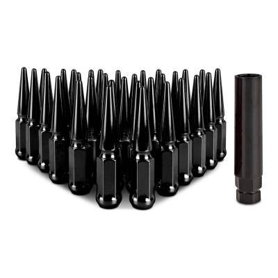 Mishimoto - Mishimoto MMLG-SP1415-32BK Black Spiked Lug Nuts M14x1.5 32-PC Set & Key