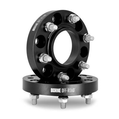 Mishimoto - Mishimoto BNWS-004-250BK 1.00" Black Wheel Spacers 6X139.7 106mm CB M12x1.5