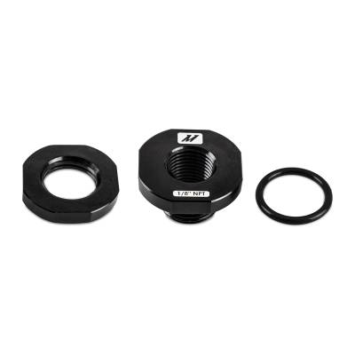 Mishimoto - Mishimoto MMFT-NZL-18BK Alu. 1/8"-NPT Add-On Bung for Hoses & Couplers Black