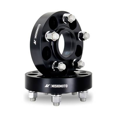 Mishimoto - Mishimoto MMWS-001-250BK 5x114.3 Wheel Spacers 70.5mm Bore 1.00" Black