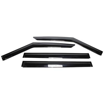 TrailFX - TrailFX 4818H 4PC Low-Profile Tape-On Window Vents Smoke Acrylic