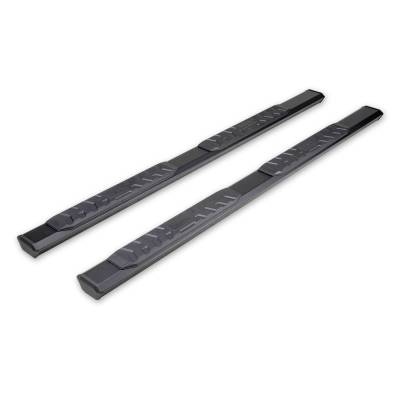 TrailFX - TrailFX AL4005B 4.5" Hex Nerf Bars Black Alu. w/Plastic End Caps Rocker Mount