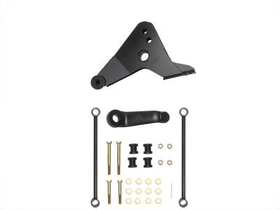 ICON Vehicle Dynamics - ICON 31020 4-8" Lift Front Box Kit Track Bar Bracket/4" Drop Pitman Arm/SwayLink