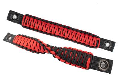 Fishbone Offroad - Fishbone Offroad FB55286 Paracord Door Handles Red for 97-06 Jeep Wrangler TJ/LJ