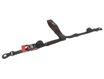 PRP - PRP 16600 Black UTV Tire Bonnet Tie-Down Strap 1.5" w/Flat Snap Hooks