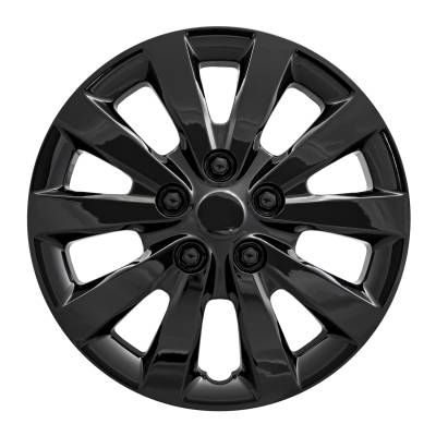 Coast To Coast - Coast To Coast IWC52116BLK Gloss Black 16" 10-Spoke Wheel Cover Set