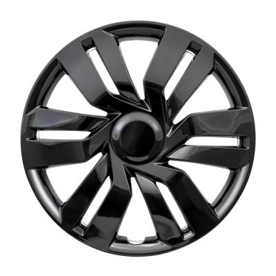 Coast To Coast - Coast To Coast IWC53415BLK Wheel Cover 15" 6-Double-Spoke Gloss Black 4pc
