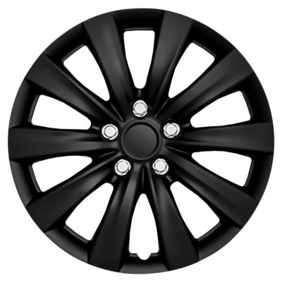 Coast To Coast - Coast To Coast IWC103816BLK 16" 10-Spoke Gloss Black Wheel Cover 4pc