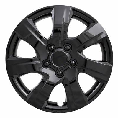 Coast To Coast - Coast To Coast IWC44516BLK 16" 7 Spoke Gloss Black Wheel Cover 4pc