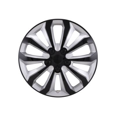 Coast To Coast - Coast To Coast 106115SB 15" 10-Spoke Black/Silver Wheel Cover 4pc Universal