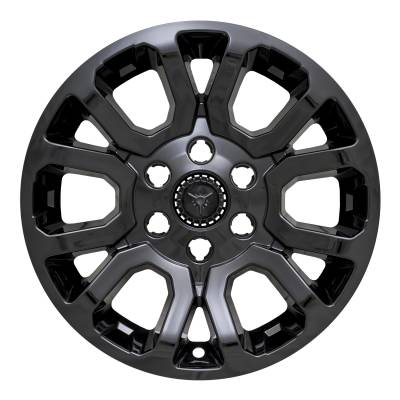 Coast To Coast - Coast To Coast IWCIMP404BLK 18" 6 Double-Spoke Snap-On Wheel Skin Black 4pc