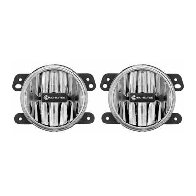 KC Hilites - KC HiLiTES 497 4" G4 Gravity LED SAE 2-Light System for 10-18 Jeep Wrangler JK