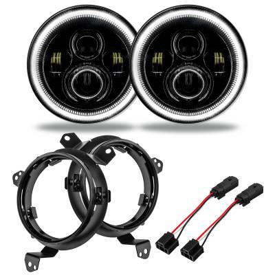 Oracle Lighting - Oracle 5769J-001 7" High Powered LED Headlights Pair for 18+ Gladiator/Wrangler
