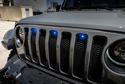 Oracle Lighting - Oracle 5870-002 Pre-Runner Style Blue LED Grille Kit for 18+ Jeep Wrangler JL