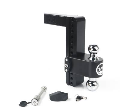 Weigh Safe - Weigh Safe CTB10-2-KA-CER-BLA 180 Hitch 10" Drop 2" Shank w/Hitch Pin Lock