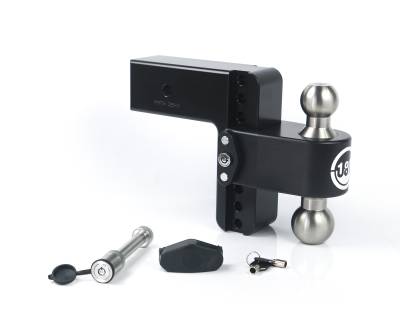 Weigh Safe - Weigh Safe LTB6-3-KA-CER-BLA 180 Hitch 6" Drop 3" Shank w/Hitch Pin Lock
