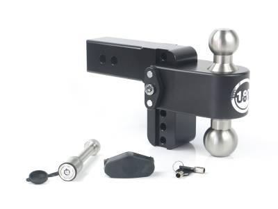 Weigh Safe - Weigh Safe LTB4-2.5-KA-CER-BLA 180 Hitch 4" Drop 2.5" Shank w/Hitch Pin Lock