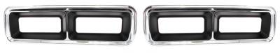 Auto Metal Direct - Auto Metal Direct W-454 Taillight Bezels Pair for 68 Chevy Camaro