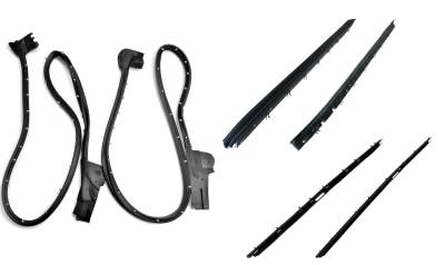 Fairchild Industries - Fiarchild KG4220 LH/RH Door Seal+Belt Weatherstrip Kit 90-96 Chevy Corvette