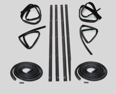 Fairchild Industries - Fairchild KD1001-10 Weatherstrip Kit Front Upper/Division Bar In/Out Driv/Pass