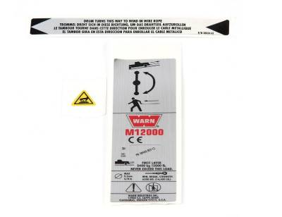 Warn - Warn 38424 Decal Label Kit for M12000 Truck Winch