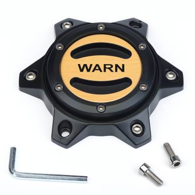 Warn - Warn 104481 REPLACEMENT WHEEL CENTER CAP BLACK/GOLD 6 LUG