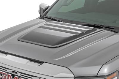 Rough Country Suspension Systems - Rough Country Cowl Hood Scoop-Matte Black 19-24 Sierra 1500 HS40010
