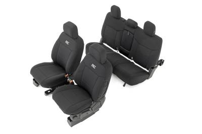 Rough Country Suspension Systems - Rough Country 91056A Front/Rear Seat Covers Black for 19-26 Ford Ranger Crew