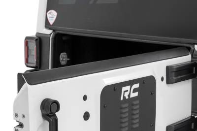 Rough Country Suspension Systems - Rough Country Trail Cladding Rear Tailgate Guard Black for Wrangler JK TC73260
