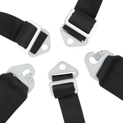 Simpson Safety - Simpson Safety 29102BKH Lever Camlock 62" Lap FM 5PT Pull-Up Black Harness